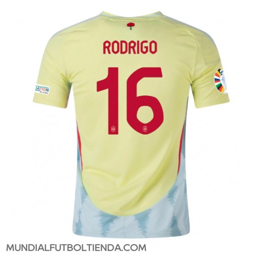 Camiseta España Rodri Hernandez #16 Segunda Equipación Replica Eurocopa 2024 mangas cortas